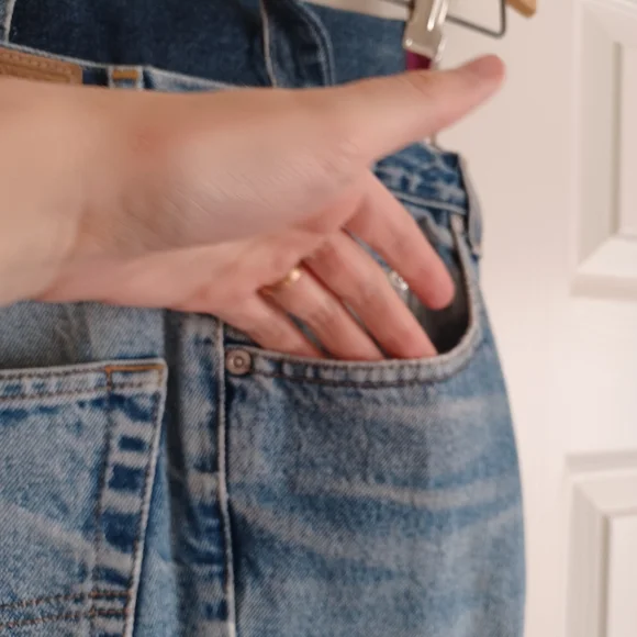 Handmade Original Design Upcycled Jeans Denim Drawstring Backpack Floral Lining - Picture 9 of 14